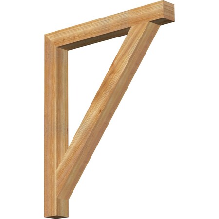 Traditional Block Rough Sawn Bracket, Western Red Cedar, 4W X 36D X 44H